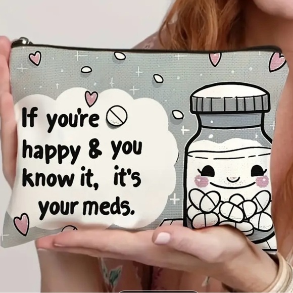 Handbags - If You’re Happy - Cosmetic Bag - NEW